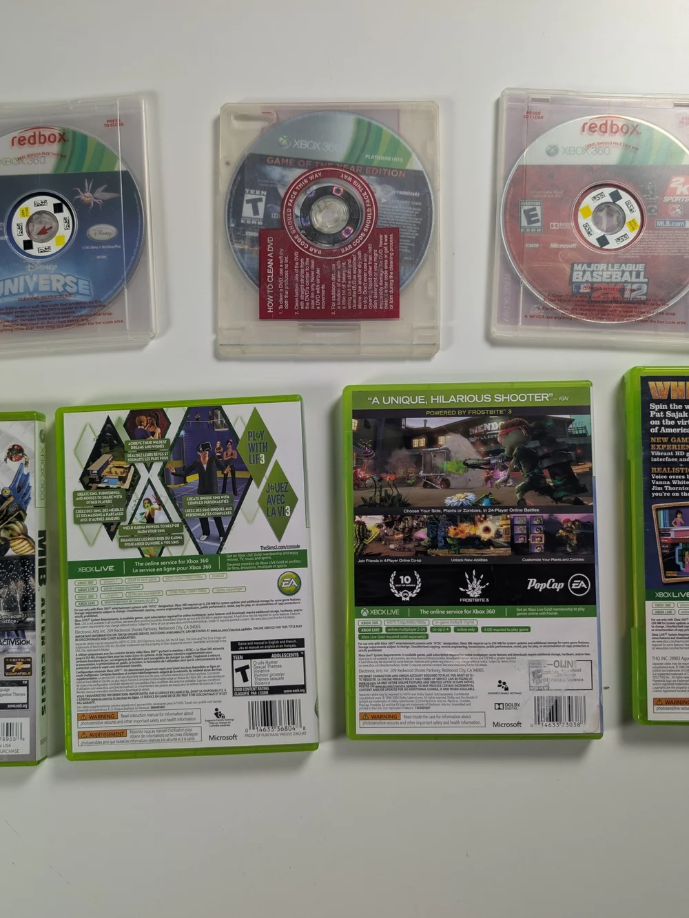 Xbox 360 Mixed Casual Family Game Lot of 7 Titles Wheel of Fortune Sims 3